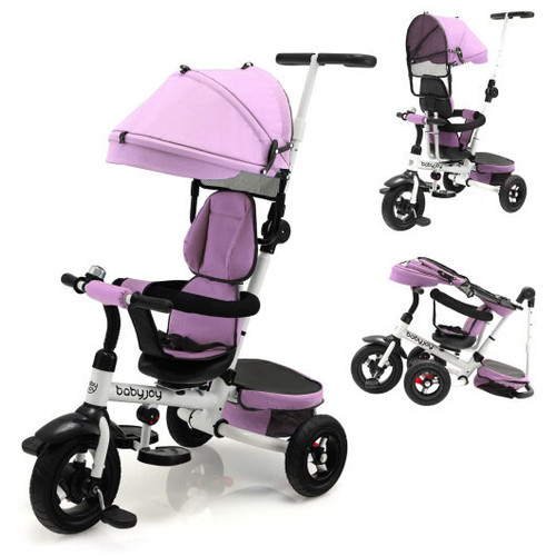 Folding tricycle baby stroller - folding,