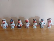 7 x Vintage Wombles Pencil Toppers, circa 1970/80s, full set.