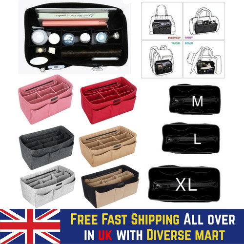Felt handbag organiser insert - felt,
