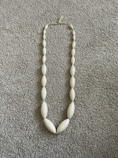 H&M Cream  Beaded Statement Long Necklace