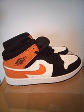Nike Air Jordan 1 Mid Shattered Backboard Black Starfish White UK Size 6 EXC