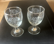 Vintage Set Of 2 Cut Glass