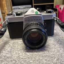 Asahi Pentax Sp1000 Film Camera with SMC Takumar 55mm F/2 M42 Lens Working