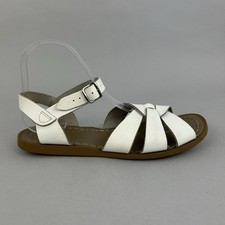 Saltwater White Leather Summer Holiday Roman Strappy Sandals (Saltwater 6) UK5