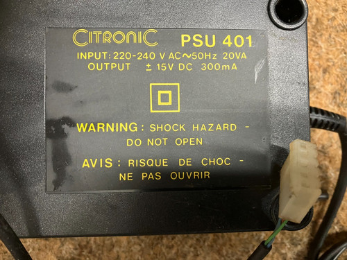 Citronic psu 401 15vdc - &, -15vdc