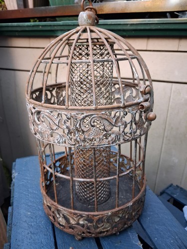 Rustic look bird feeder cage - rustic,