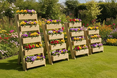 Handmade wooden tiered - wooden,