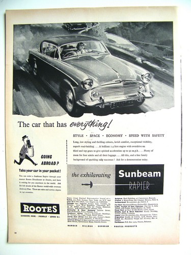 Sunbeam rapier print - rapier, 1955