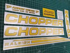 UPDATED!!!! RALEIGH CHOPPER MK 2 DECAL SET - YELLOW- CHOPPER STICKERS