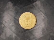 Hand Struck Memento Mori Gold 7 Sea's Pirate Heavy Coin - Skull/Kraken/Ship