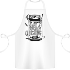 Im Thinking Beer & Fishing Weekend Funny Cotton Apron 100% Organic