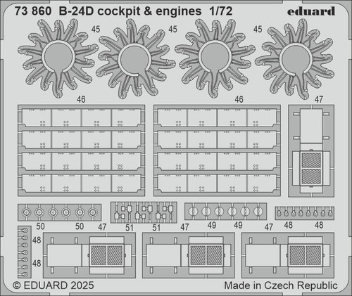 Eduard 24d cockpit - 1/72, b-24d