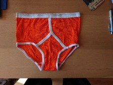 Vintage 1970s JOCKEY "Y FRONTS", Size 40 XL In Orange