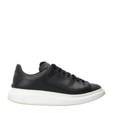 ALEXANDER MCQUEEN Mens Chunky Sneakers Black White Leather Low Top UK10.5 RRP450