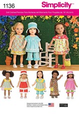 SIMPLICITY 1136 DOLLS CLOTHES