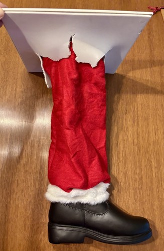 Vintage santa leg gag joke - leg,