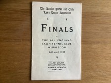 1948 Wimbledon Lawn Tennis Finals Programme