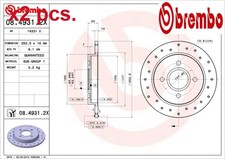 X2 PCS REAR BRAKE DISC SET