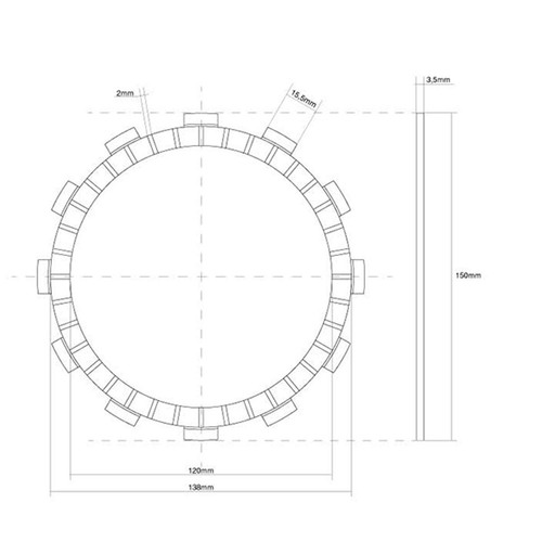 Single clutch disc cranked - single,