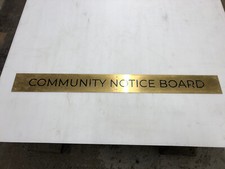 Vintage Brass Plaque Sign