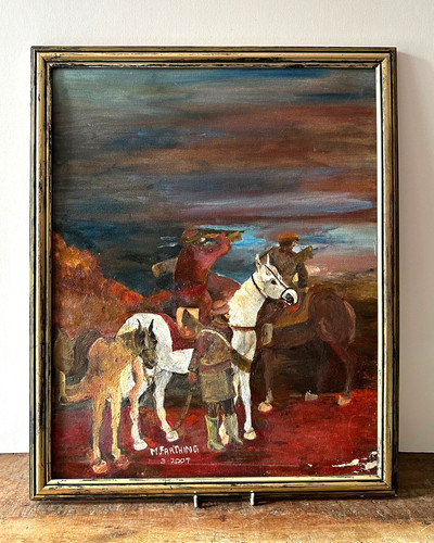 Signed farthing original oil - signed,