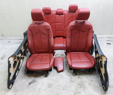 M-SPORT RED LEATHER COMPLETE INTERIOR SEATS FRONT REAR BMW 3 SERIES F30 2014