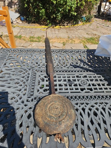 Antique turret clock pendulum - clock,