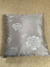 48x48cm Silver Floral Cushion