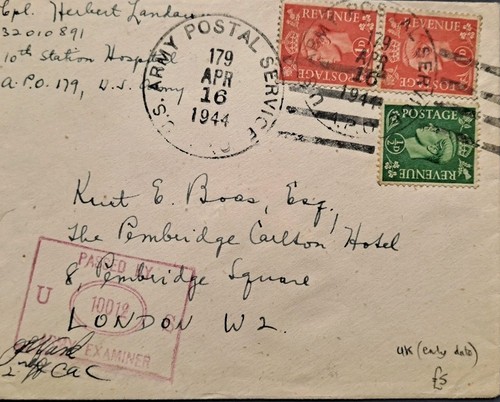 Ww2 1944 manchester apo 179 - manchester,