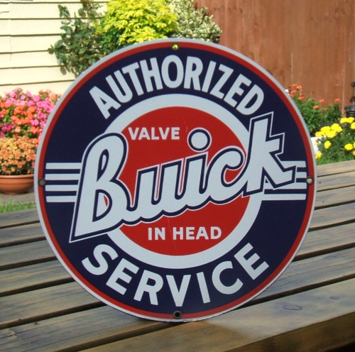 Enamel sign buick authorized - buick,