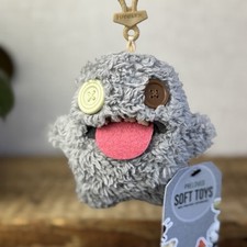 Fuggler Oogah Boogah - Grey Funny Ugly Monster Keyring Plush Collectible 