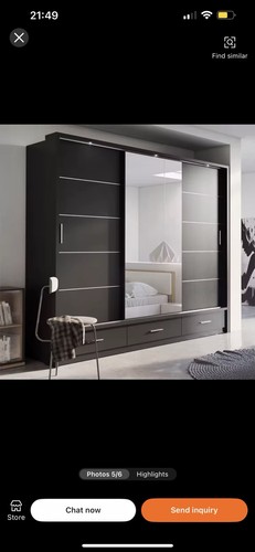 Modern door wardrobe with - 3-door,