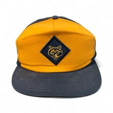 Boy Scouts Cub Scout Wolf Hat Cap Adjustable Snap Adult Yellow Blue Size M/LG
