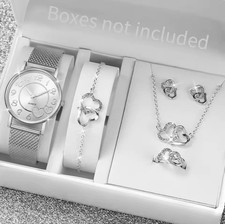 Women’s Silver Watch & Heart