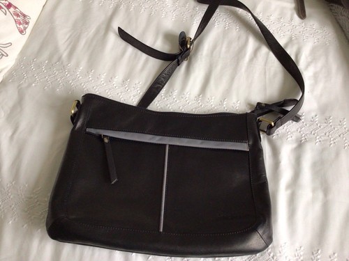Gigi black leather shoulder - leather,