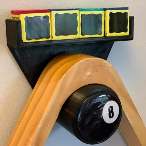 Pool cue chalk holder display - chalk,