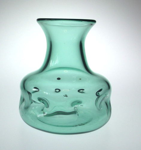 Whitefriars aqua dimple vase - aqua,