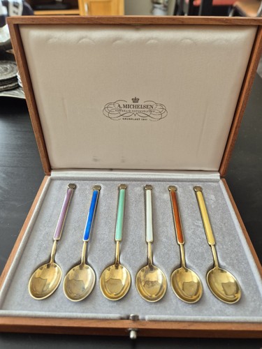 Danish antique spoon set - danish,