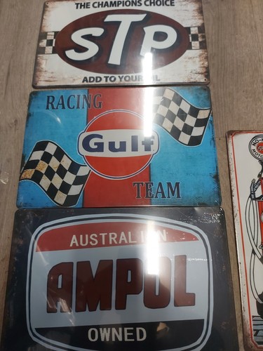 Retro metal signs old garage - metal, signs.