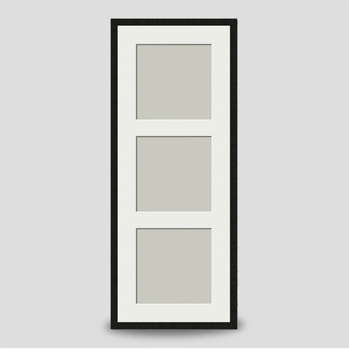 Triple square photo frame - square,
