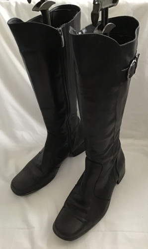 Duo womens black - black, leather