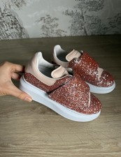 Alexander McQueen glitter girls sneakers size 31 Bnwot