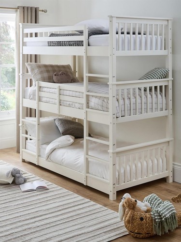 Novara white triple - triple, bed