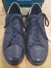 LOVELY LADIES HOTTER NAVY BLUE LEATHER LACE UP  SHOES - SIZE 8 EXF - BNIB