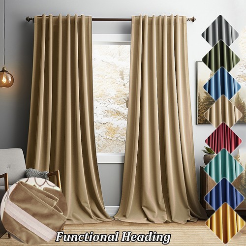 Pair velvet curtains panel - curtains,