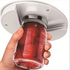 Glass Jar Opener for Under the Kitchen Cabinet Counter Lid Remover Aid Easy-Grip