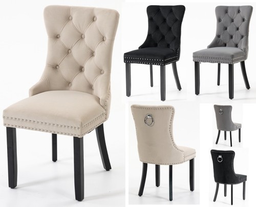 Velvet dining chair with - velvet, door