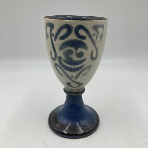 Laugharne pottery wine goblet - pottery,