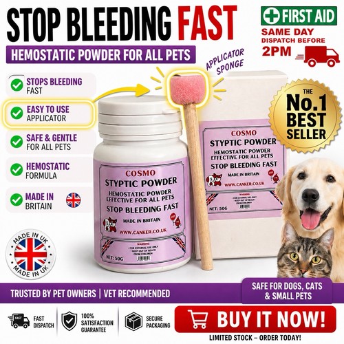 Large 50g pet styptic powder - styptic,