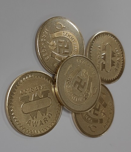Gold award tokens slot - tokens,